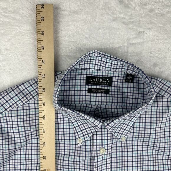 Lauren Ralph Lauren Shirt Mens XL 17 1/2 34/35 Black Label Stretch Regular Fit‎ - Picture 7 of 9